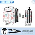 thumbnail image 3 of Zipper Binder with Shoulder Strap 2 inch 3 Ring Waterproof File Folder Organizer Bag 500 Sheet Spring Butterflies and Flowers, 3 of 8