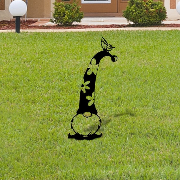 Hot6sl Liquidación de Ahorros de Verano Gnomos de Rama de Acero Decoración Arte de Árbol de Metal Gnomos de Metal Jardín de Acero