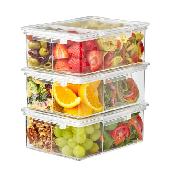 The Home Edit Bento Box Food Storage Container, Pack of 3, Clear