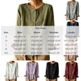 thumbnail image 3 of Cmfcve Peplum Blouses for Women Oversized Long Sleeve Cotton Linen Tops Trendy Button Down Shirts, 3 of 6