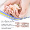 thumbnail image 1 of Length Coffin Fake Nail Scratch Resistant Press-on Fingernails Removable Trimble Nail Tip Adjustable Manicure Stickers Girls Type 19, 1 of 6