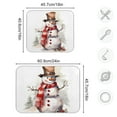 thumbnail image 3 of Snowman Christmas Dish Drying Mat Microfiber Kitchen Pad Large Counter Absorbent Dish Mats Drainer Rack 18"x24", 3 of 7