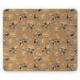 thumbnail image 1 of Floral Mouse Pad, Vintage Garden Artwork of Flowers and Leaves Sketches, Rectangle Non-Slip Rubber Mousepad, Brown Multicolor, by Ambesonne, 1 of 2