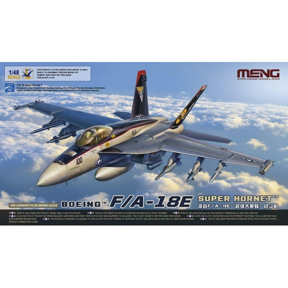 MENG LS-012 1/48 Plastic Model Kit BOEING F/A-18E SUPER HORNET LUDODACTYLUS SERIES