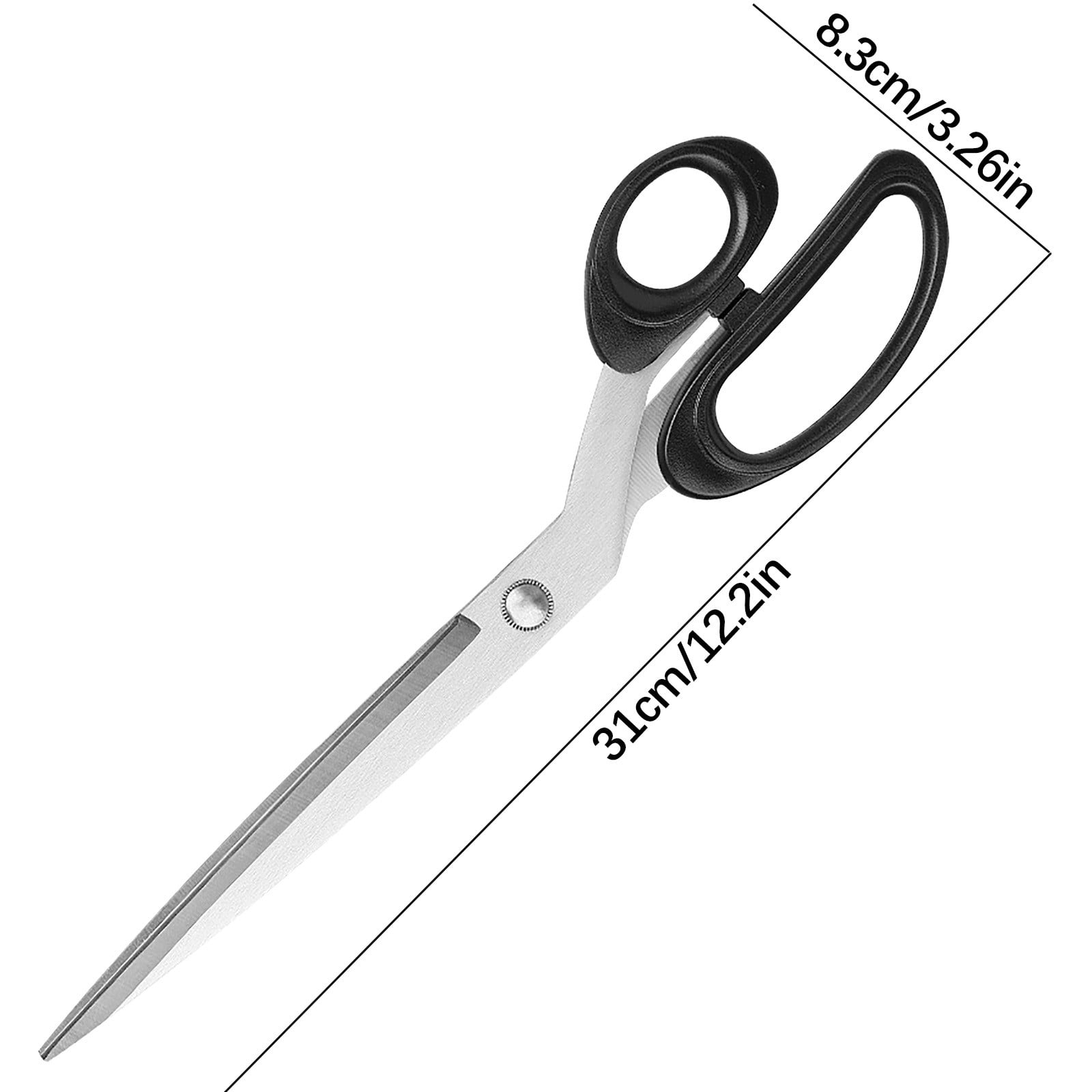 3 Set of Scissors Plastic Handle Stainless Steel Large Size Scissors Household Office Fabric Leather Cutting