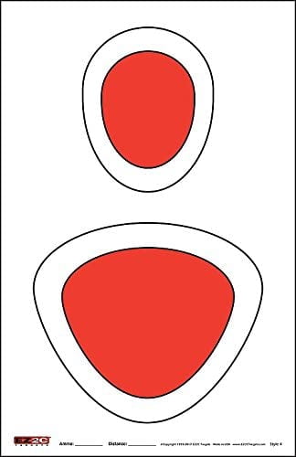 200 EZ2C Targets - Eight Most Popular Styles Combo Package Paper Shooting Targets for Range