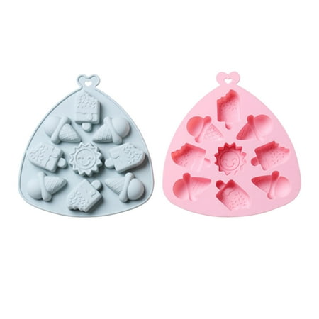

BESTONZON 2Pcs Baking Molds Ice Cube Trays Silicone Molds for Chocolate Cake Candy