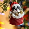 thumbnail image 5 of Christmas Dog Ornament 2D Flat Acrylic - Cute Puppy Pendant for Tree Window, Lightweight Holiday Keepsake and Car Tags Gift, 5 of 5
