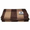 thumbnail image 2 of McGuire Gear Bunkhouse Plaid Blanket, Wool Blend, 64" x 90", Light Brown/Brown, 2 of 5
