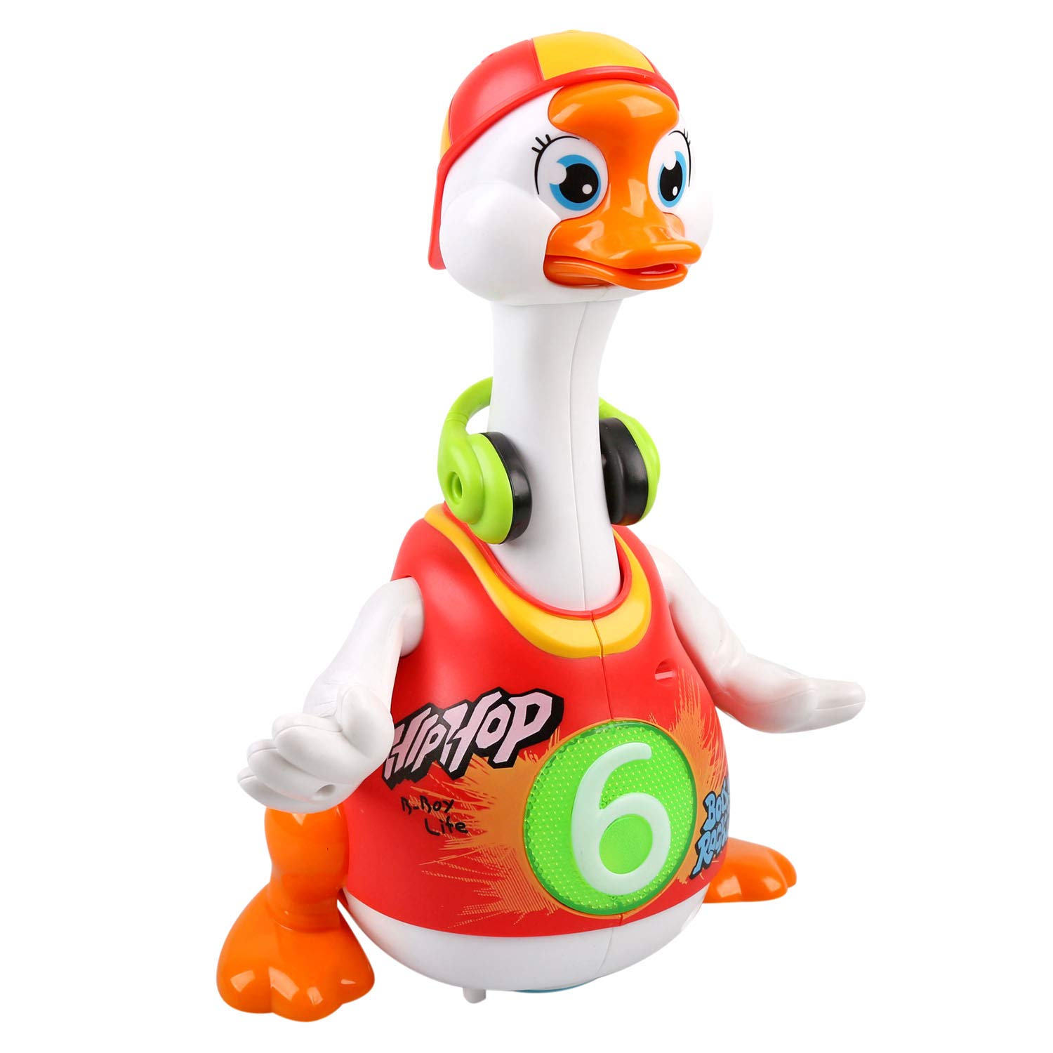 URBAN KIT Dancing Hip Hop Goose Development Musical Toy | Hip Hop Goose Toy | Toddler Dancing | Rapping Duck | Dancing Toy for Toddler | Singing Toys for Toddlers-Red - image 3 of 6