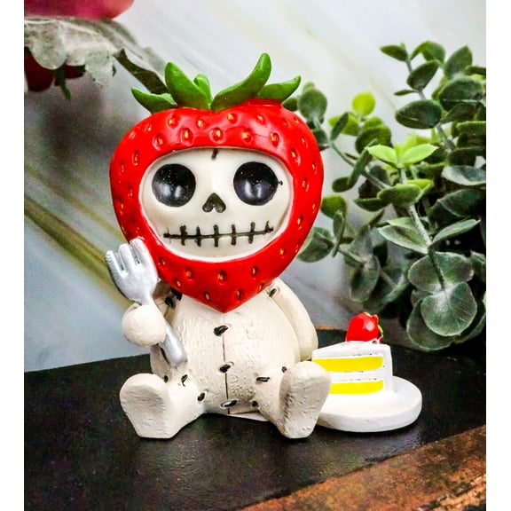 Ebros Furrybones Delicious Dessert Stawberry Shortcake Figurine Small 3"H