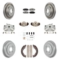 thumbnail image 1 of Transit Auto Front Rear Disc Brake Caliper Coated Rotors Drums Semi-Metallic Pads Shoes Wheel Cylinders and Hardware Kit (11Pc) for Car Honda Insight KCG-100339S, 1 of 11