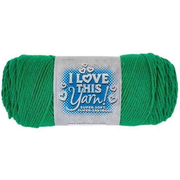 I Love This Yarn, Medium Weight 100% Acrylic, 355 Yards, Jelly Bean