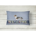 thumbnail image 2 of Carolines Treasures BB8313PW1216 Welsh Corgi Cardigan Welcome Canvas Fabric Decorative Pillow, Blue, 12H x16W,, 2 of 3