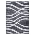 thumbnail image 1 of SAFAVIEH Adirondack Collection ADR125R Modern Wave Distressed Non-Shedding Living Room Bedroom Dining Home Office Area Rug, 8' x 8' Square, Charcoal / Ivory, 1 of 4
