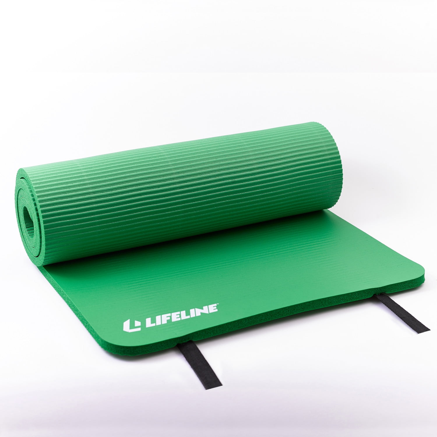 Lifeline Fitness Exercise Mat Pro - Extra Thick - Double-Sided with 5/8  Dual Texture Foam for Pilates, Stretching and Bodyweight Training 
