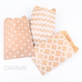 thumbnail image 4 of 50 bolsas de papel Kraft para caramelos, galletas, palomitas de maíz, bolsas de embalaje con puntos ondulados de color marrón y blanco, herramientas de repostería, suministros para fiestas de bodas, 4 of 5
