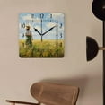thumbnail image 4 of 10 Inch Wall Clock Battery Operated Silent Clock Decorative for Office, Kitchen, Outdoor, Living Room，Flower Women Field Beautiful Design, 4 of 4