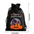 thumbnail image 4 of AZXY Halloween Drawstring Gift Bags Texture Pumpkin Print Candy Treat Pouches, Reusable Portable Multipurpose Goodie Sacks for Halloween Party Favors & Holiday Decor Storage, Black, 4 of 7