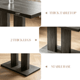thumbnail image 6 of Modern 5-Piece Dining Table Set for 4, 46.2 Inch Space-Saving Table with 4 Faux Leather Chairs, Gray Wood Grain, Easy Assembly for Dining Kitchen Living Room Farmhouse, 6 of 8