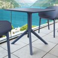 thumbnail image 4 of Luxury Commercial Living 31.5" Dark Gray Solid Square Dining Table, 4 of 8