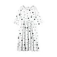 thumbnail image 5 of Abcomgle Cute Sundresses Dresses for Girls 10-12 Casual A-Line 3/4 Sleeve Girls Long Dresses Polka Dot Sundresses Flowy Crew Neck Tiered Dresses with Pockets,5-6 Years White, 5 of 5
