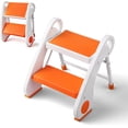 thumbnail image 1 of Taburete Plegable De 2 Escalones Para Niños Pequeños, De 5 A 10", Resistente Y Liviano, Con Pas De Goma Antideslizantes Y Plaforma Superior, Ayuda Para El Baño, El Lavabo, La Mesita De Noc, 1 of 5