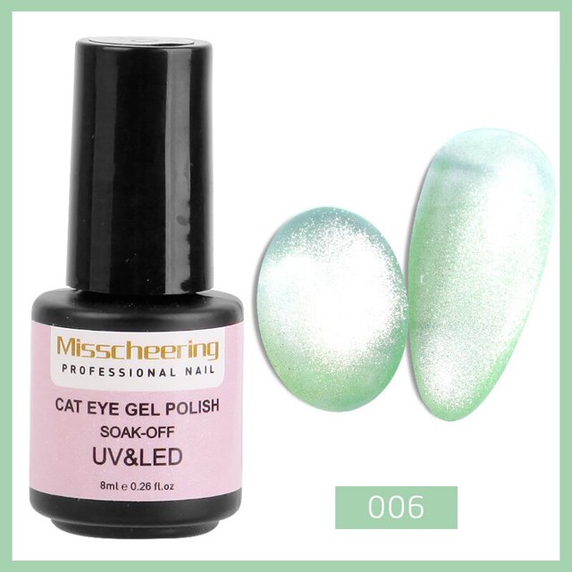Esmalte de uñas magnético de ojo de gato ancho 9D, esmalte de uñas de larga duración brillante, esmalte de Gel UV de plata brillante, laca, herramientas de arte de uñas con purpurina, 1 piezas Gao Jinjia LED