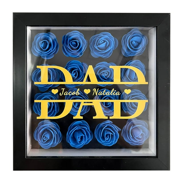 SDNall A Thoughtful Personalized Floral Keepsake Box with a Preserved Rose and Custom Name Picture Frame, An Elegant Display Case for Cherished Memories and a Considerate Gift Idea