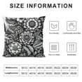 thumbnail image 5 of COMIO UPOOS Throw Pillow Cover Floral Vintage with Victorian Bouquet of Black Flowers on White Garden Roses Tulips Delphinium Petunia Decorative Pillow Case Home Decor Square Pillowcase White, 5 of 5