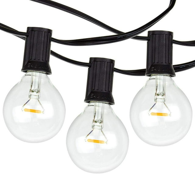 G40 Light String with E12 Base G40 Light Bulbs for for Backyard Porch Patio Balcony Party Xmas Wedding Decor