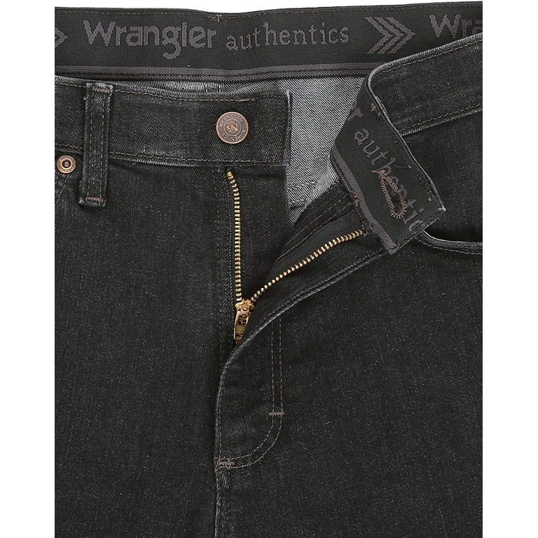 パンツ Wrangler black denim w44 big size!!! Wrangler Authentics Men's Comfort Flex Waistband Dark Denim