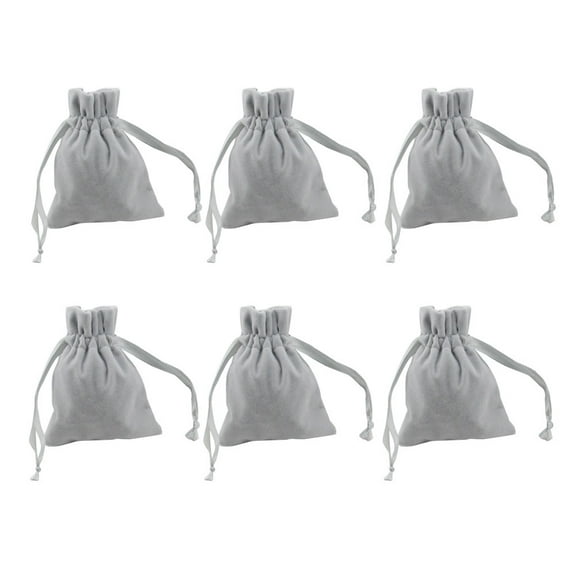 OFFIGAM Cloth Bag Velour for Home Organization 6Pcs 3.9x3.1in