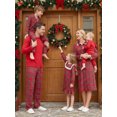 thumbnail image 2 of RUINIXCW Christmas Family Pajamas Matching Set Long Sleeve Top with Pants Plaid Sleepwear Loungewear, 2 of 6