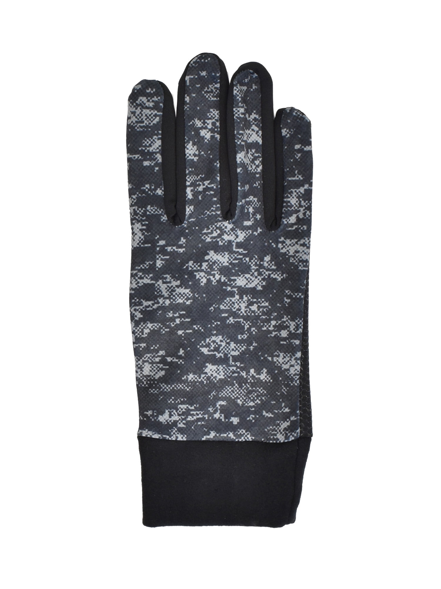 DICKIES 3 Pairs of Knit Gloves w//Suede Fleece Lined Grey//Blk  One Size Fits Most