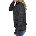 thumbnail image 2 of Coloody Femmes Manches Longues Zip Sweat-Shirts Décontractés Coupe Ample Pull Tunique Tops avec Poches, 2 of 3