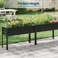 thumbnail image 7 of Lumiparty Galvanized Raised Garden Bed with Legs & Water Storage, 50×32×17 in Metal Planter Box, Outdoor Raised Garden Beds Gardening, Durable Planter Raised Beds, Black, 7 of 7