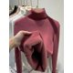 thumbnail image 4 of Suéter de cuello alto de invierno para mujer, suéter elegante de terciopelo grueso con forro, suéter cálido de punto, tops ajustados, jersey de punto, jersey nuevo, 4 of 5