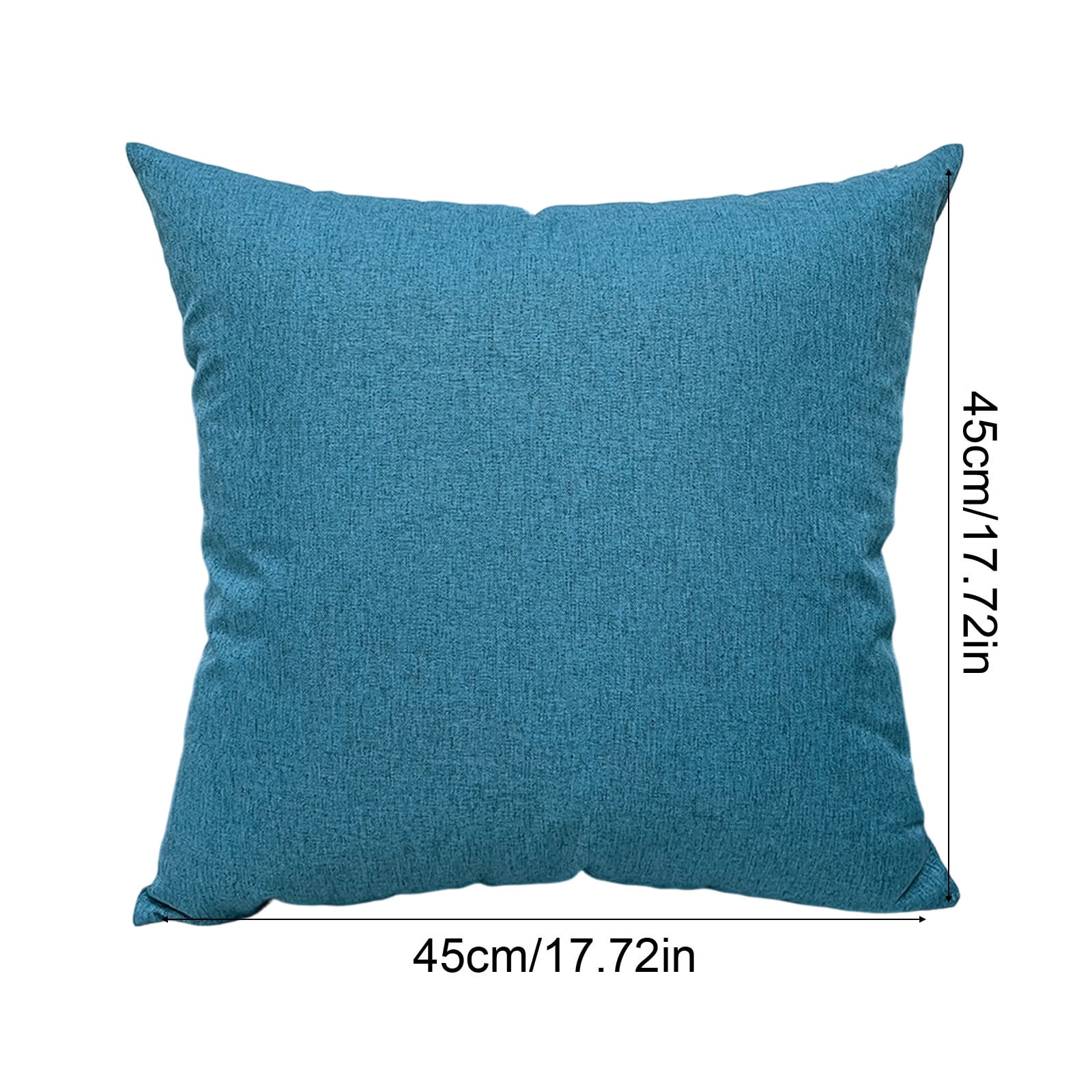 Pack of 1 Decorative Outdoor Throw Pillow Faux Linen Garden Farmhouse Coastal Cushion for Summer Patio Tent Balcony Couch Sofa, Blue