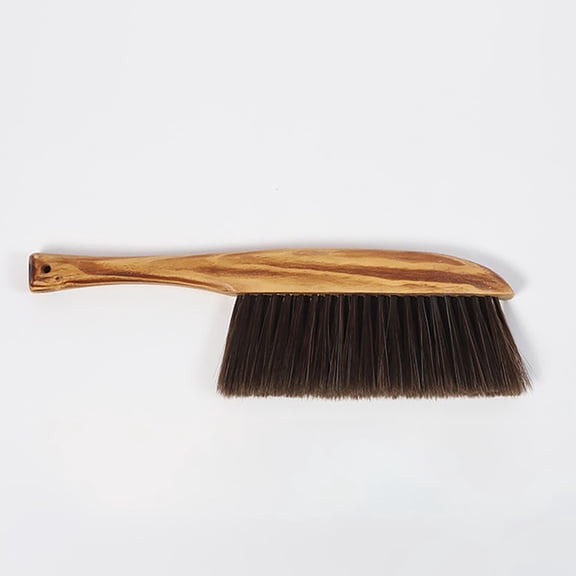 FXMLRLK Woooden Dust Brush Hand Broom Bench Brush with Long Wood Handle Whisk Broom Soft Bristle Brush for Counter Bed Sofa Car Fireplace Clothes Household Cleaning