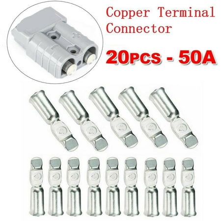 

RANMEI 20x 50Amp Copper Terminals Connector 50a For Anderson Style Plugs-Contacts