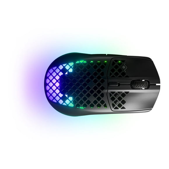 SteelSeries Aerox 3 2022 Edition - Mouse - ergonomic - right-handed - optical - 6 buttons - wireless, wired - 2.4 GHz, Bluetooth 5.0, USB-C - USB-C wireless receiver - onyx black matte - color box