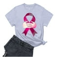 thumbnail image 3 of Frostluinai Breast Cancer Shirts for Women Pink Ribbon Short Sleeve Crew Neck T-Shirts Inspirational In October Shirt Women Gifts, 3 of 4