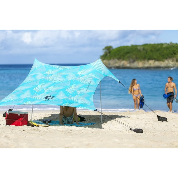 Sombrilla portátil con toldo para tienda de campaña Neso Tents, 7 pies x 7 pies, color aguamarina