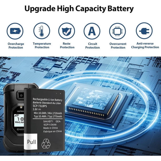 SCP-73LBPS Battery for Kyocera Flip Phone Battery Kyocera E4810