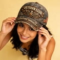 thumbnail image 4 of Veteran Honor Hat, Vintage Washed Baseball Cap, Distressed Cotton Adjustable Hat, USA Military Patriotic Embroidery, Military Honor Tribute Cap, Perfect Gift for Veterans Day, 4 of 8