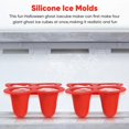 thumbnail image 3 of 4pcs Halloween Ghost Ice Mold Silicone Ice Maker Molds Home Ice Making Molds, 3 of 4