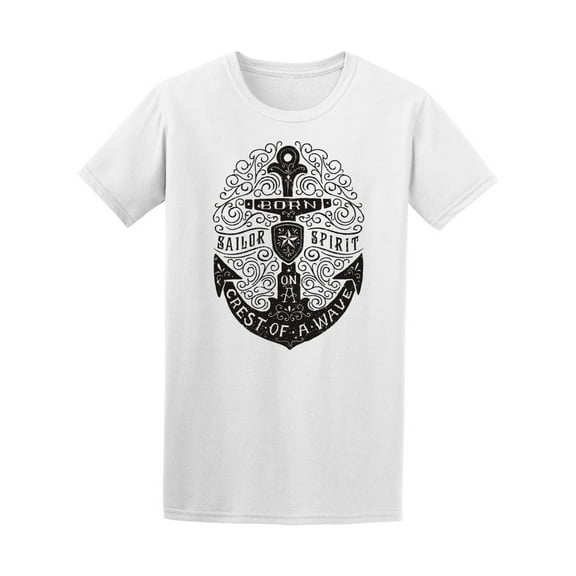 Born On A Crest Of A Wave Sailor Tee Men's -Image by Shutterstock