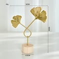 thumbnail image 2 of Sinkoo 6Pcs Metal Leaf Ironwork Ornament Creative Modern Desktop Decor for Living Room, Hotel, Office, Bedroom, Bookshelf, Unique Household Iron Craft Eye-catching Design (Ginkgo), 2 of 7