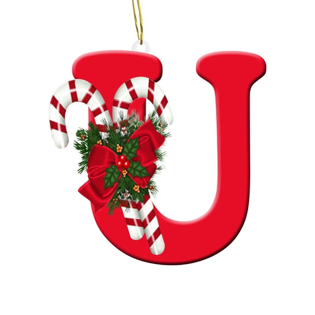 Seyotauo 26 Letter Ornaments for Christmas Tree Decoration - Personalized Hanging Pendant Xmas Alphabet for Christmas Initial Ornament 2025, DIY Craft Ornaments,Original Gifts for Family Friends
